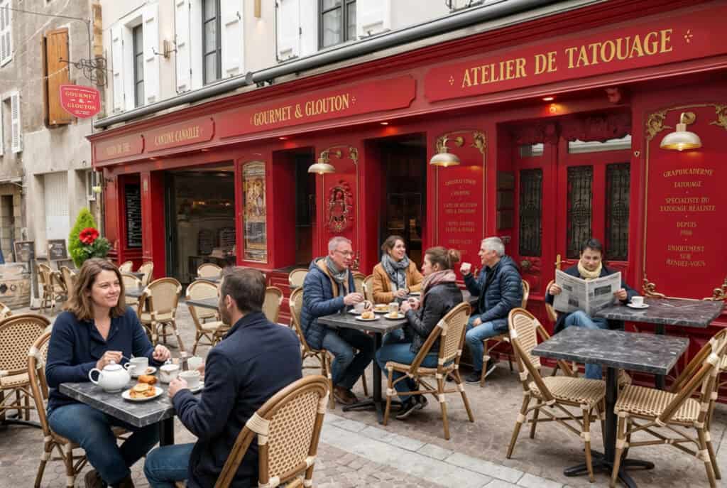 Terrasse du restaurant Gourmet & Glouton à Chaudes-Aigues dans le Cantal